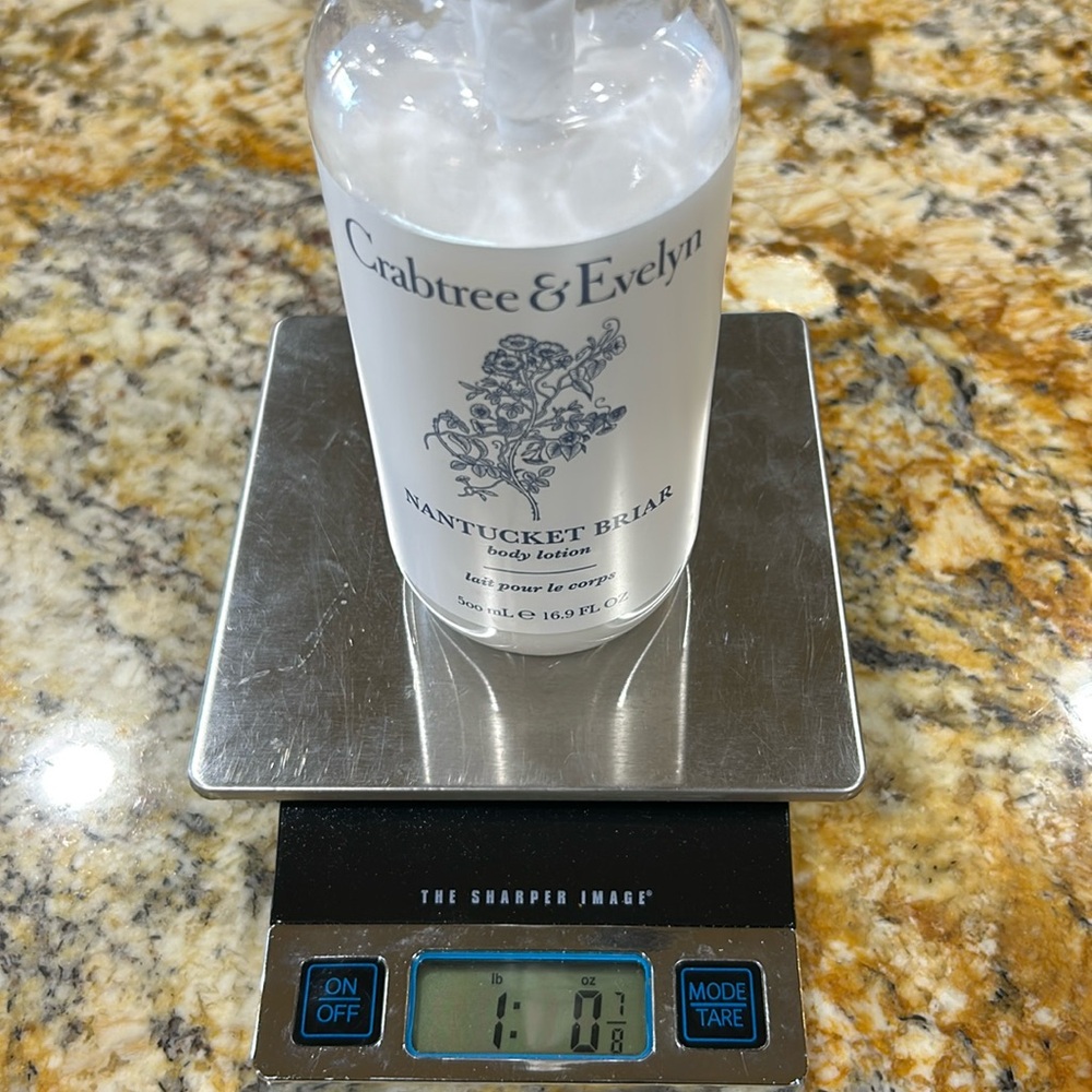 Opened Crabtree & Evelyn Nantucket Briar Body Lotion